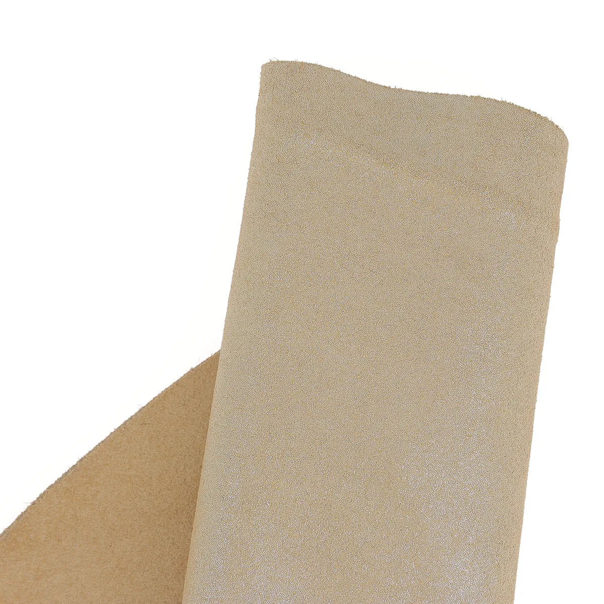 Peau en croûte de cuir velours - Beige pailleté T91 - Deco cuir