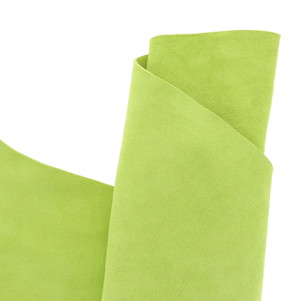 Peau en croûte de cuir velours - vert pomme T93 - Deco cuir