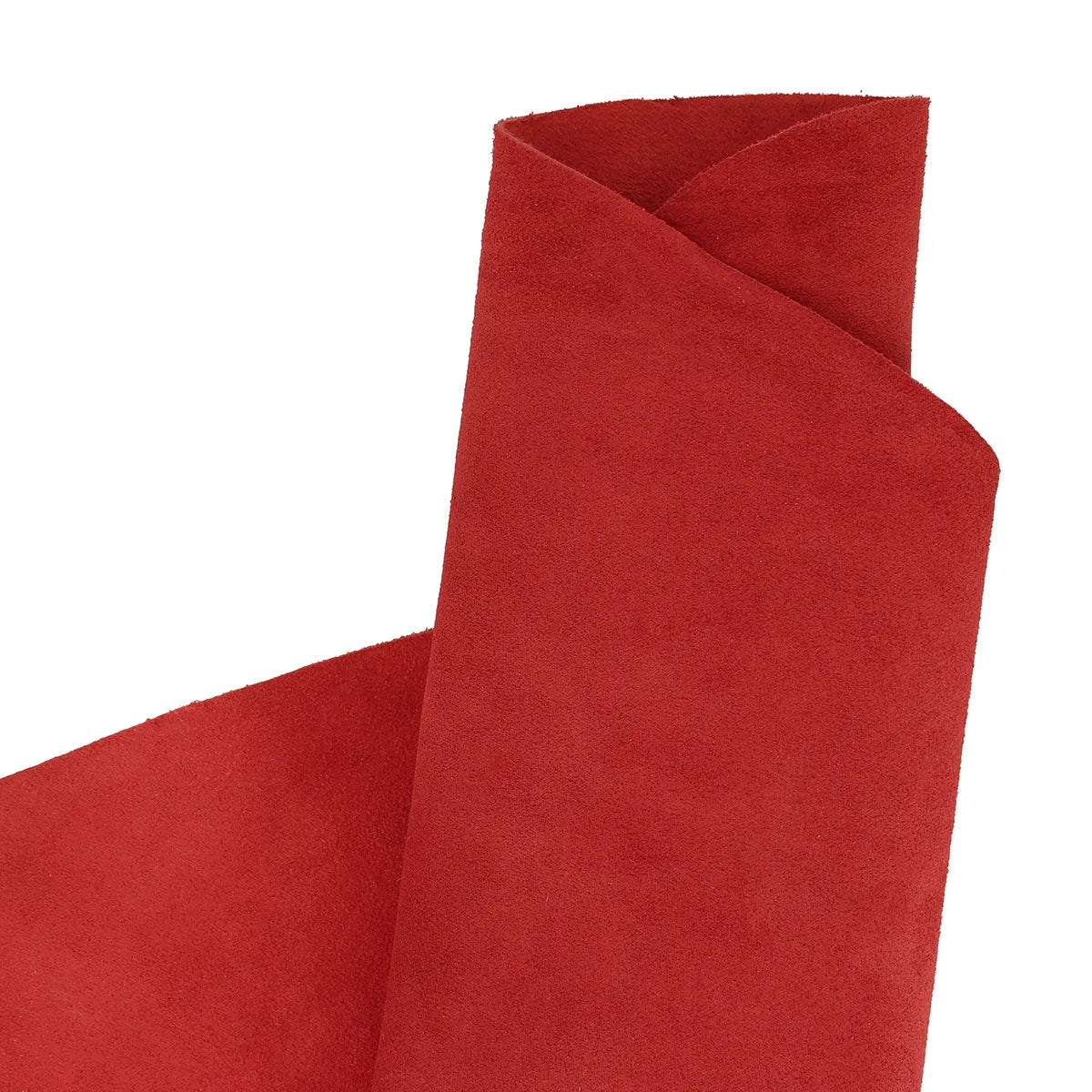Peau en croûte de cuir velours - rouge U04 - Deco cuir
