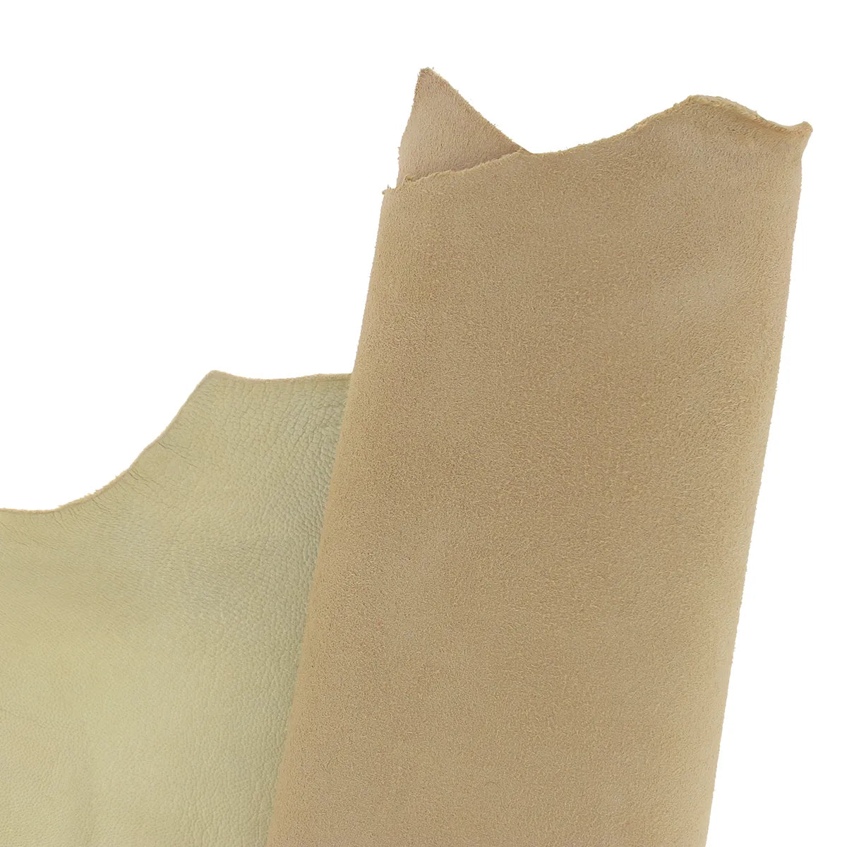 Peau en cuir velours beige sable U12 - Deco cuir