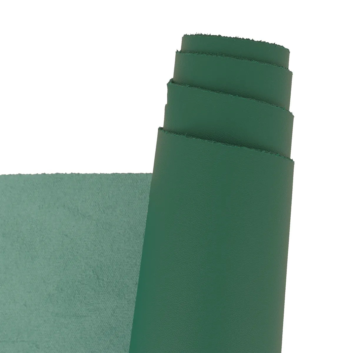 Cuir de vachette lisse vert bouteille de la collection Suave. Cuir lisse idéal pour réaliser de la maroquinerie (sac, pochette...), doublure de sac