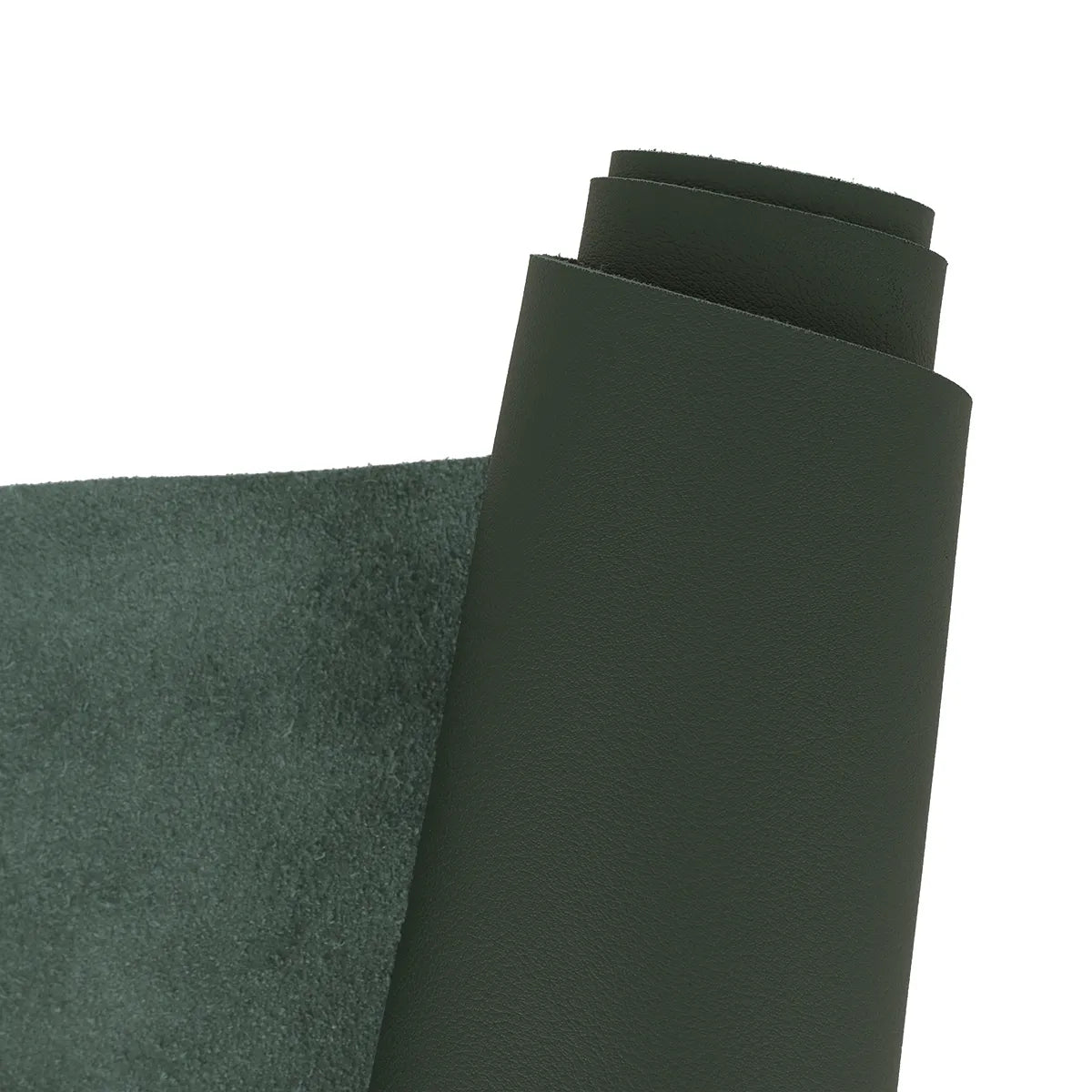 Peau de cuir lisse vert foncé idéale pour la création de sac à main, pochette, accessoire et décoration