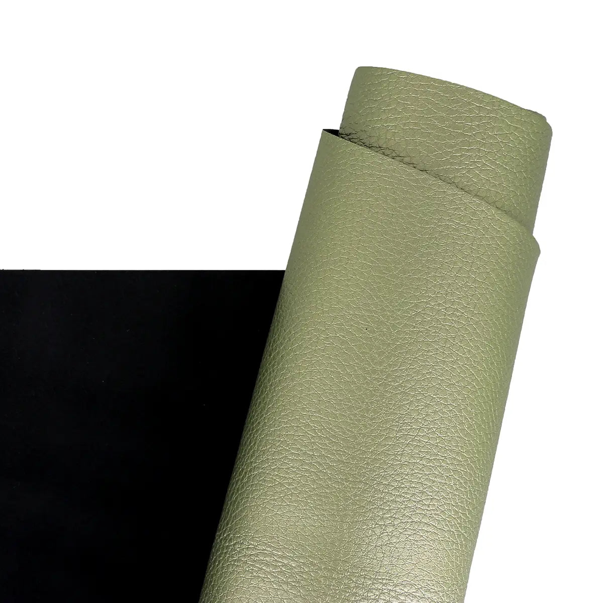 Cuir grainé métallisé vert doré. Cuir idéal pour la fabrication de maroquinerie