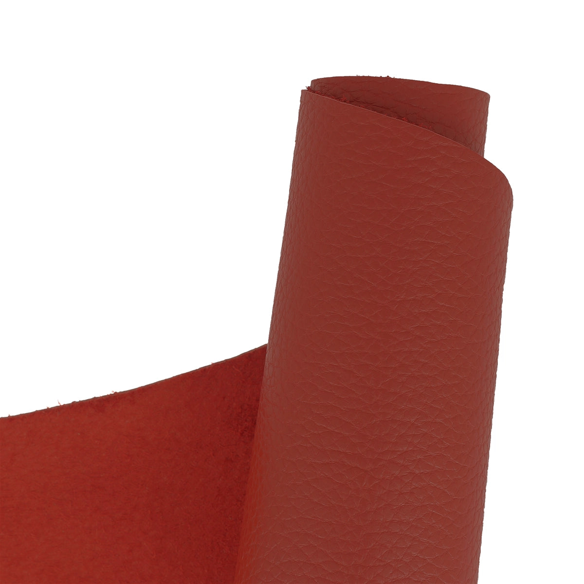 Peau de cuir grainée rouge foncé idéale pour la fabrication de sac, accessoire, décoration....