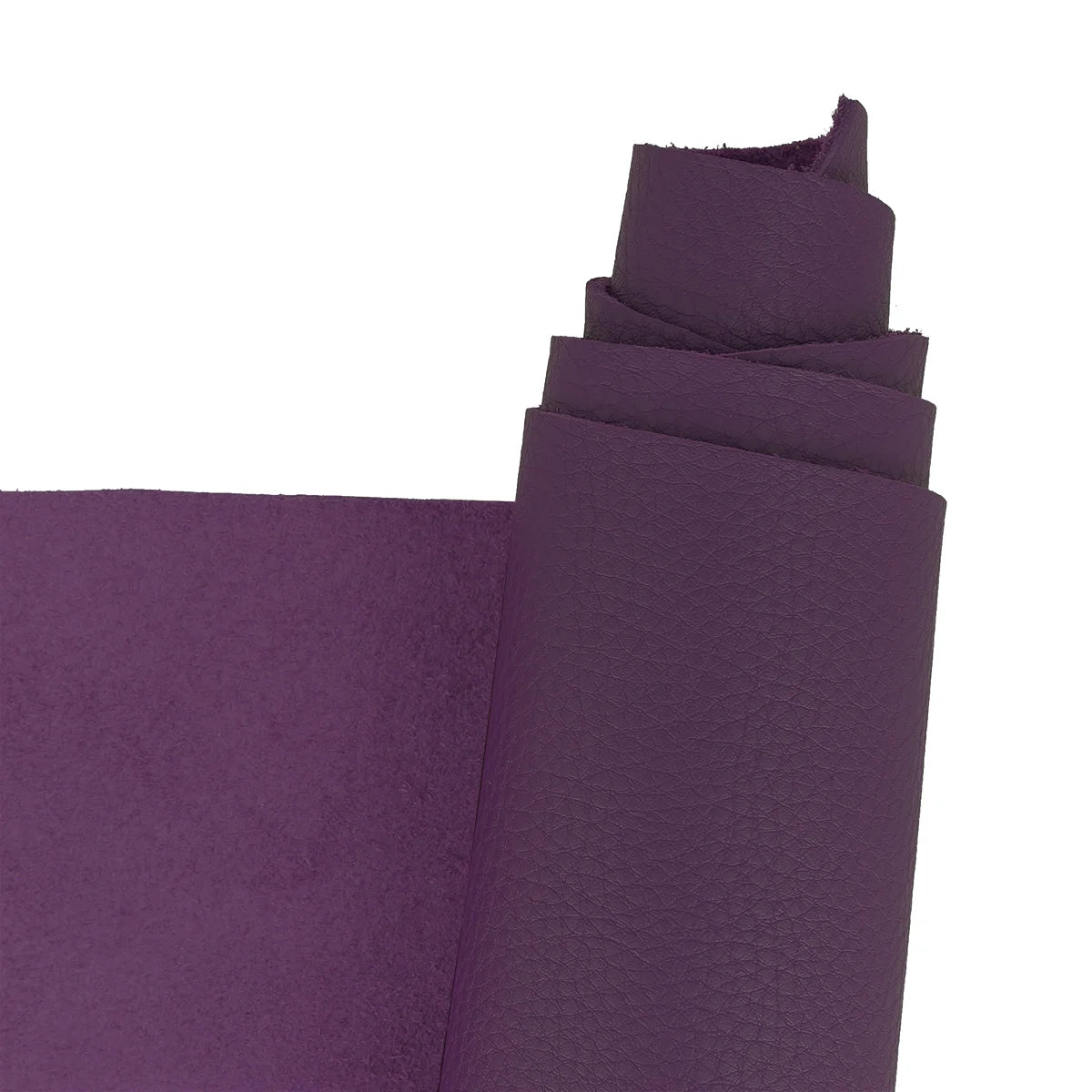 Peau de cuir grainée violette idéale pour la création de sac à main, pochette, petite maroquinerie, accessoire, décoration...