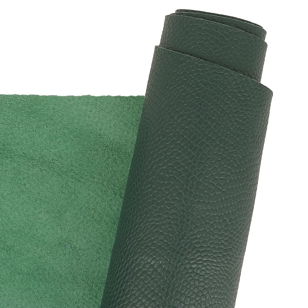 Peau de cuir de vachette vert anglais grain reptile. Cuir idéal pour la confection de sac à main, pochette, accessoire tendance et objet de décoration