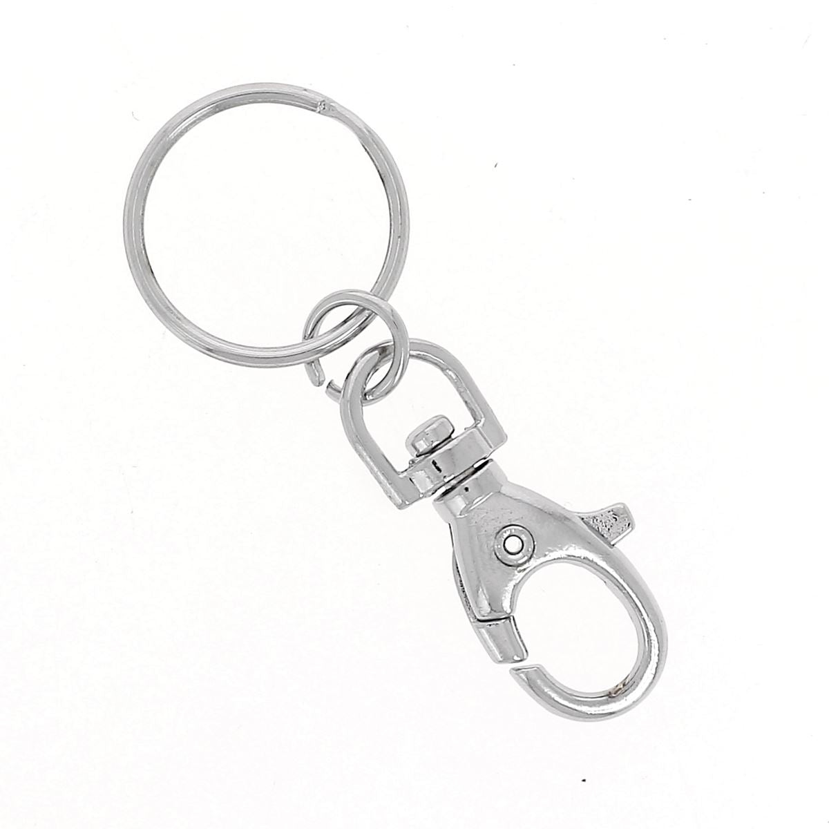 Mousqueton tournant avec anneau - NICKELE