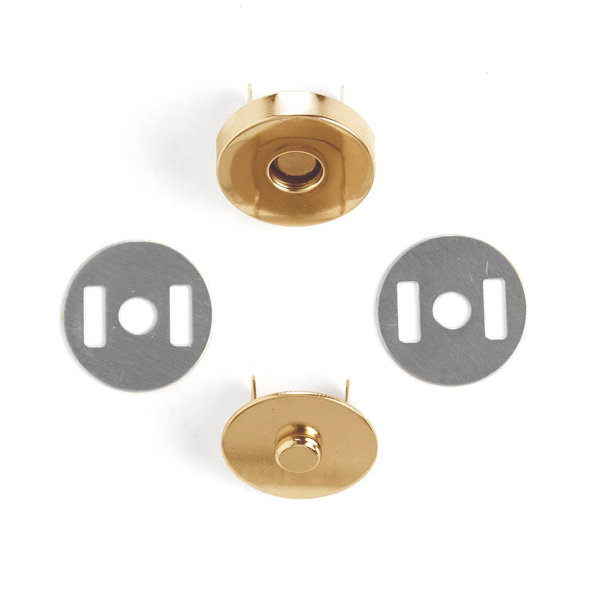 Fermoir TOP magnétique - ROND - 19mm - Tandy Leather - laiton