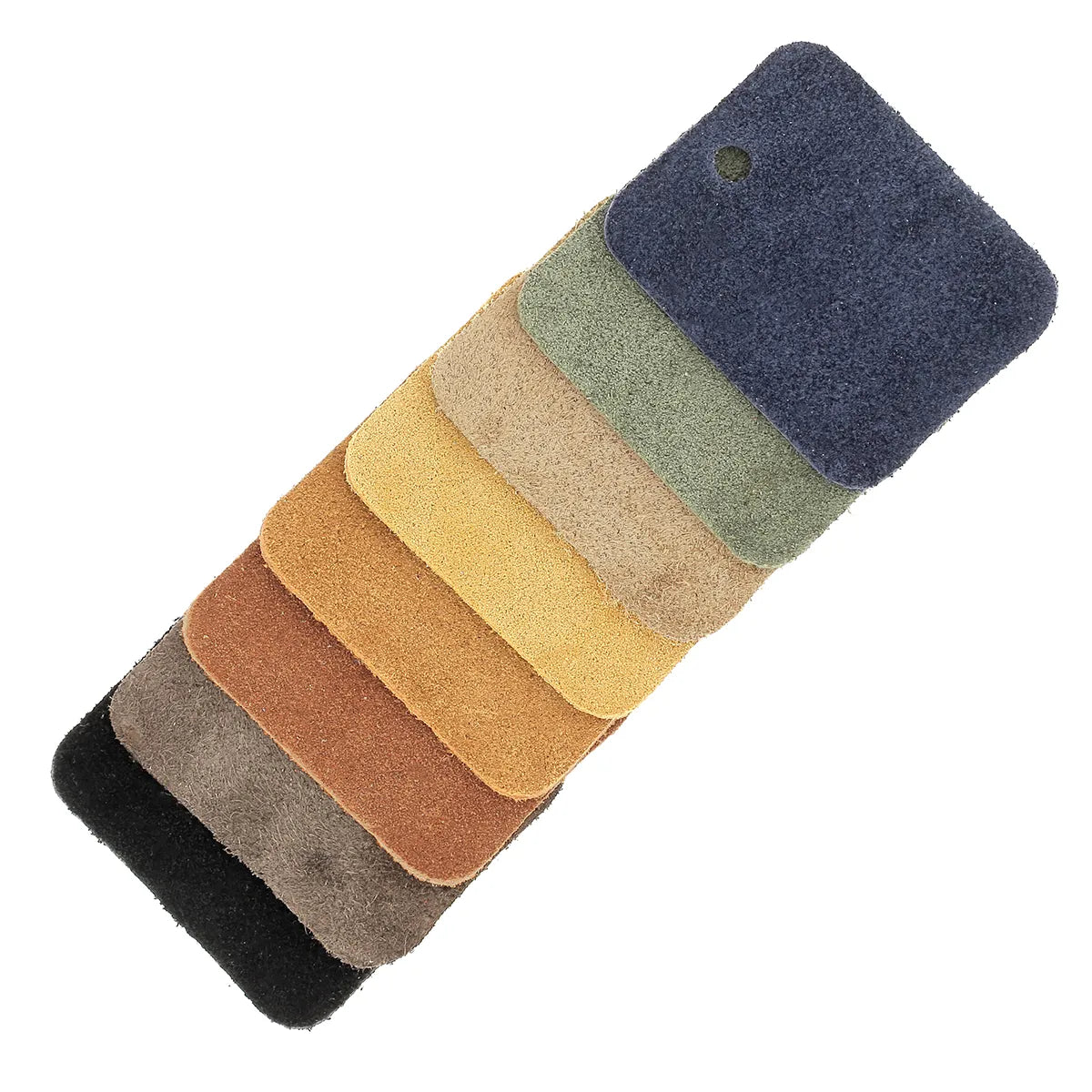 Échantillons de croûte de cuir velours de la gamme DOLCE. Croûte de cuir velours idéal pour la réalisation de maroquinerie