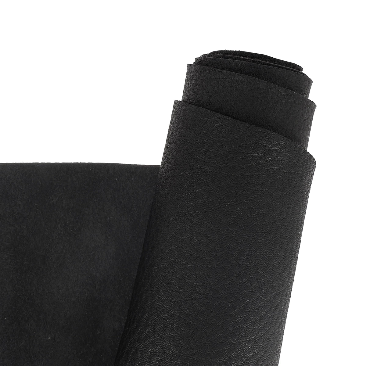 Cuir noir souple au grain naturel de la collection Angel de la tannerie Radermecker