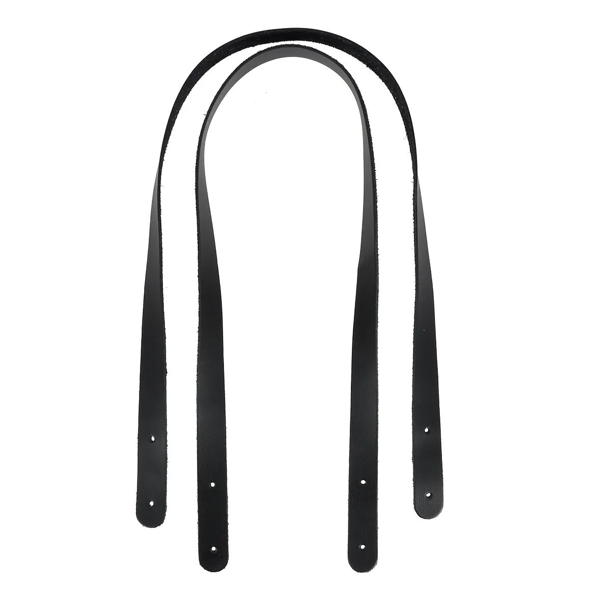 Paire de anses en cuir pour sac 18mm x 70cm- Noir SA085_J48 - Deco cuir