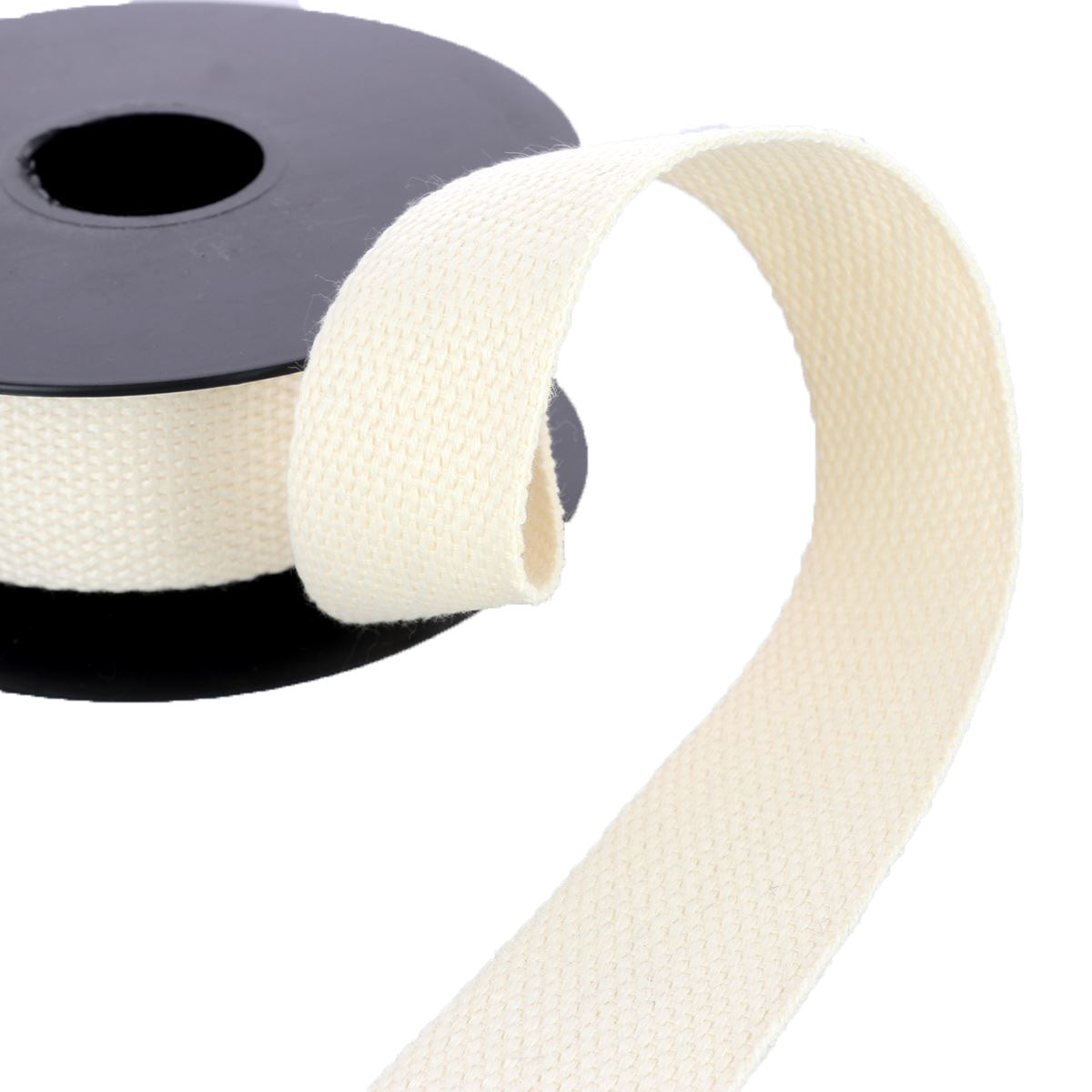 Sangle en Coton 30mm - BLANC CASSÉ - Bobine de 5 mètres - Deco Cuir