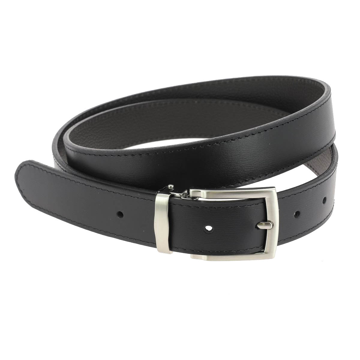 Pack - Ceinture cousue en cuir Noir & boucle à griffe KOL 30mm