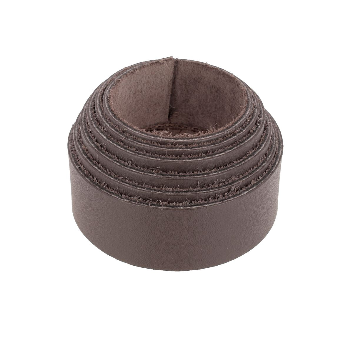 Sangle en cuir de taurillon grain poussière - CHOCOLAT N95 - Ép 1,6mm - Deco Cuir