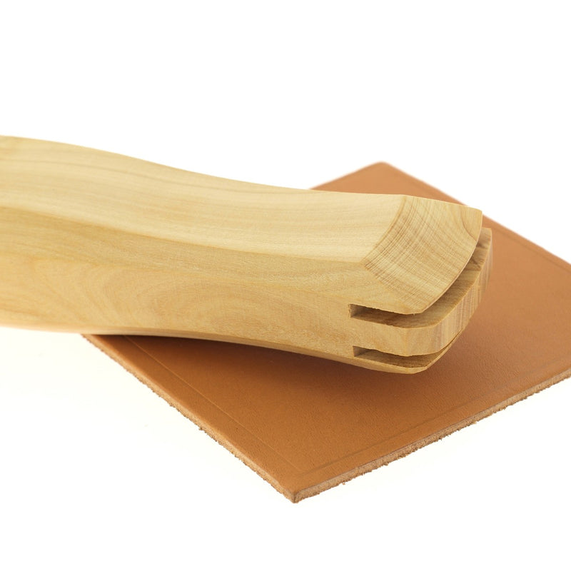 Formoir en bois de buis pour tracer des lignes / traits sur le bord du cuir tannage végétal - Vergez Blanchard