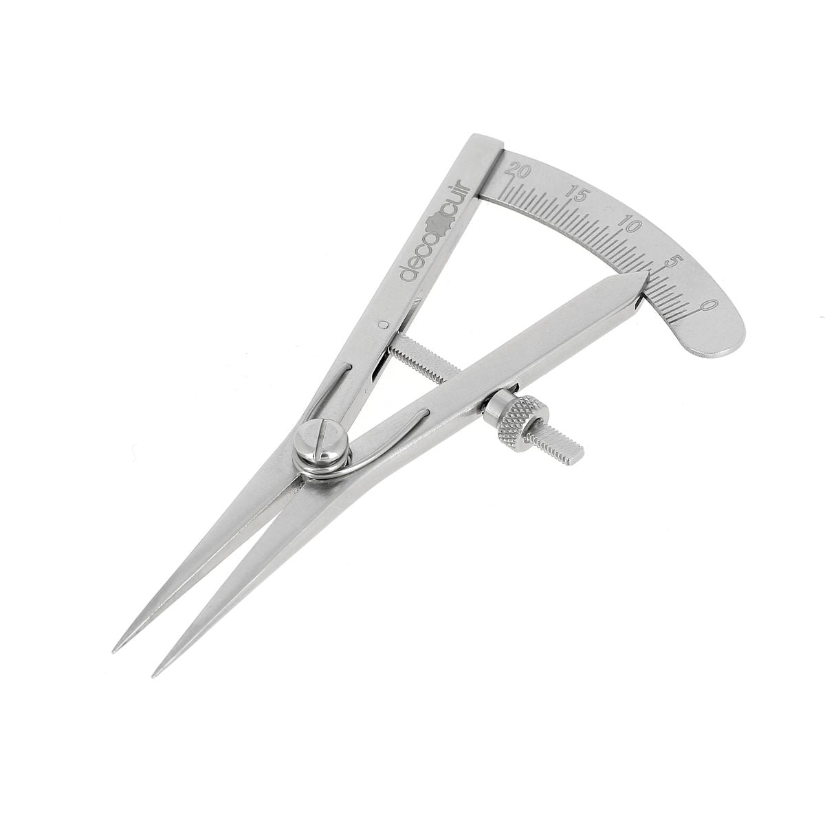 Mini compas de précision avec mesure d'angle - Pointe sèche - Deco Cuir