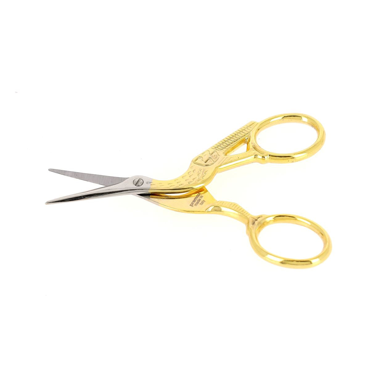 Ciseaux de précision cigogne dorée 9cm - Acier - Ambidextre - Premax Italie