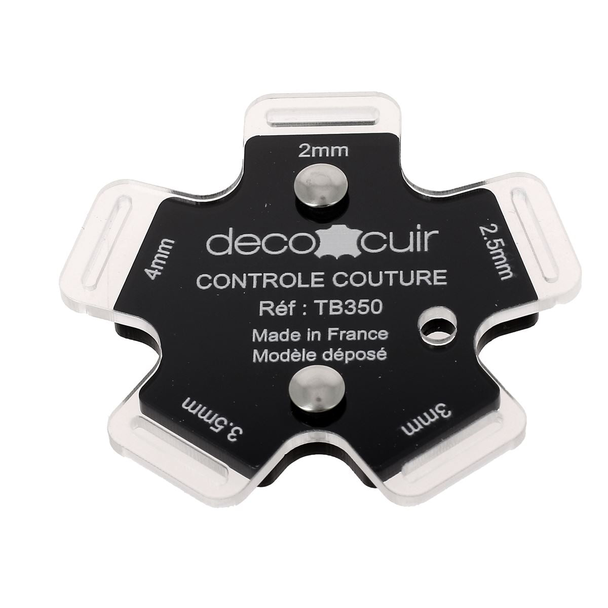 Gabarit de contrôle des marges de couture en acrylique - Deco Cuir