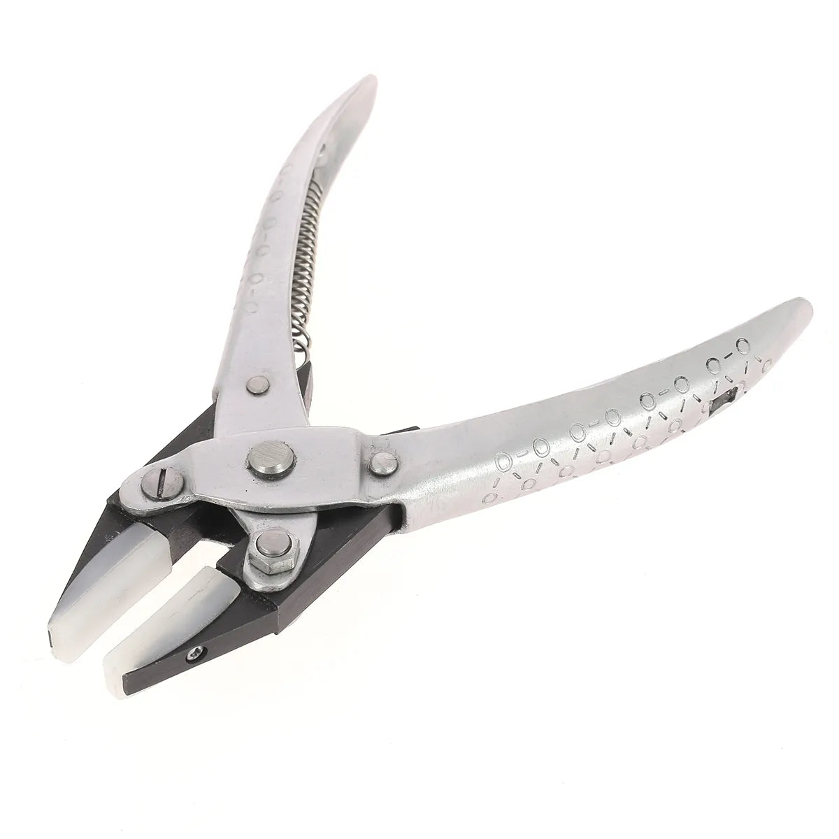Pince à bec plat démultiplié - Mors en plastique - 14 cm