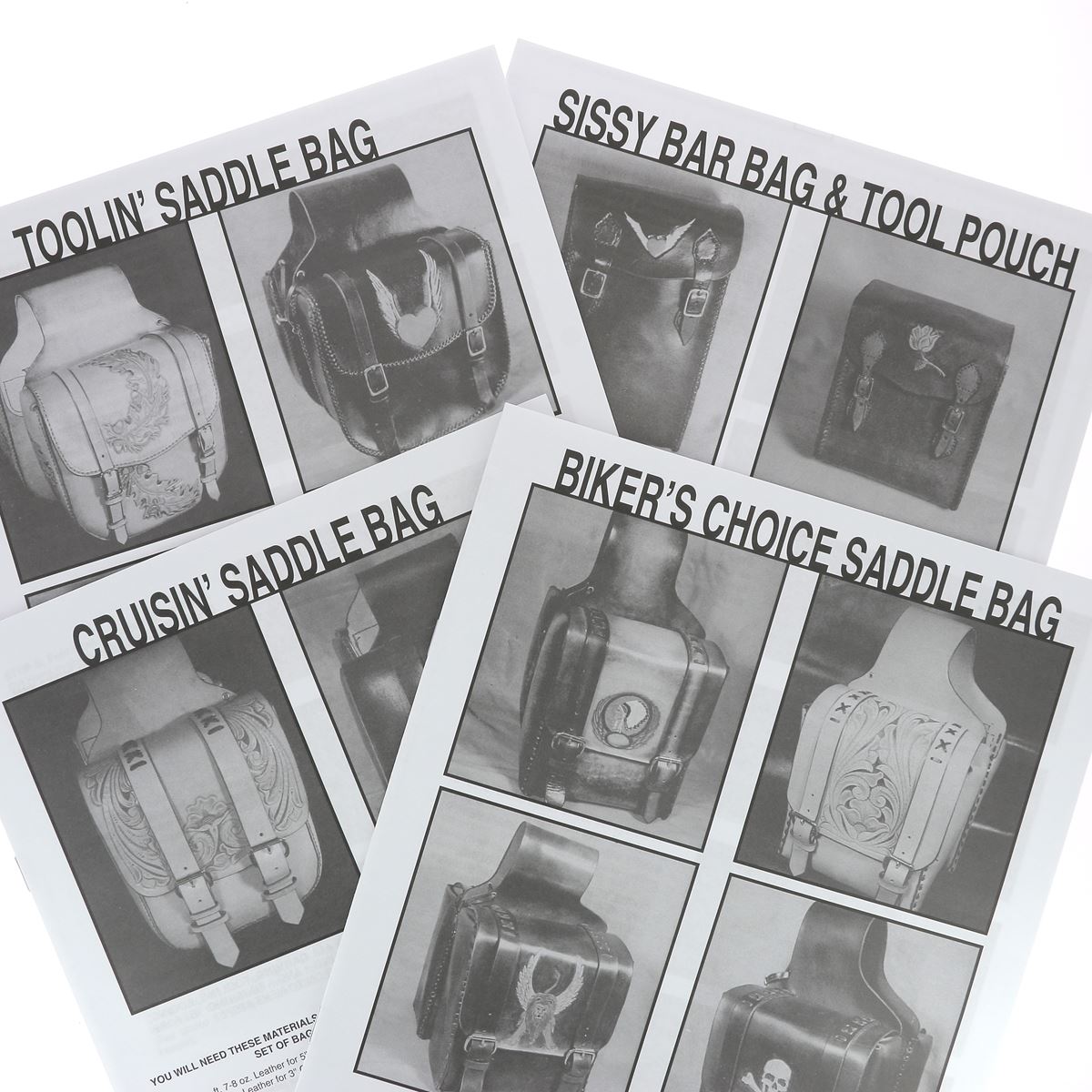 Patrons sacs en cuir pour moto - motorcycle accessory pattern pak - tandy leather 62667-00