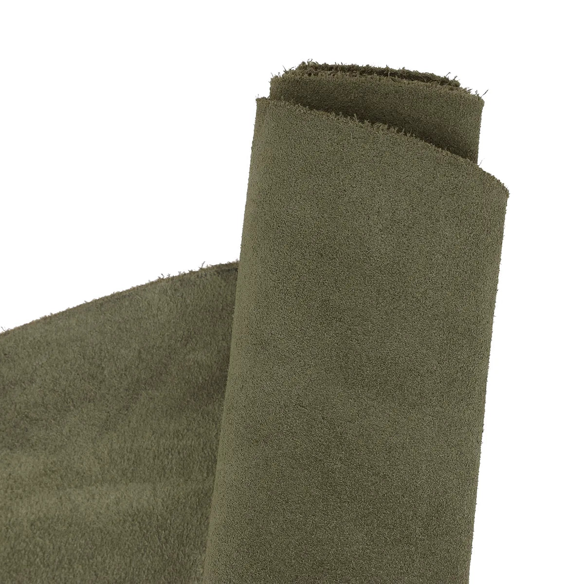 Cuir velours - DOLCE - Vert kaki VEL07 - Deco cuir