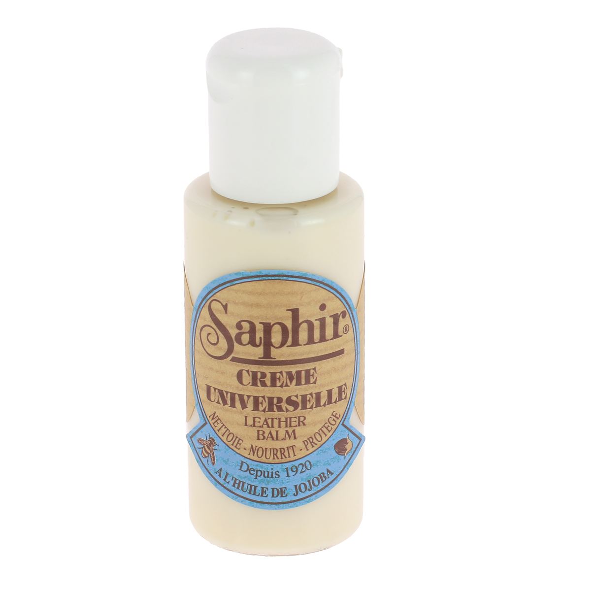 Crème universelle : nettoie, nourrit et protège le cuir - Saphir - Fait en France - 50ml