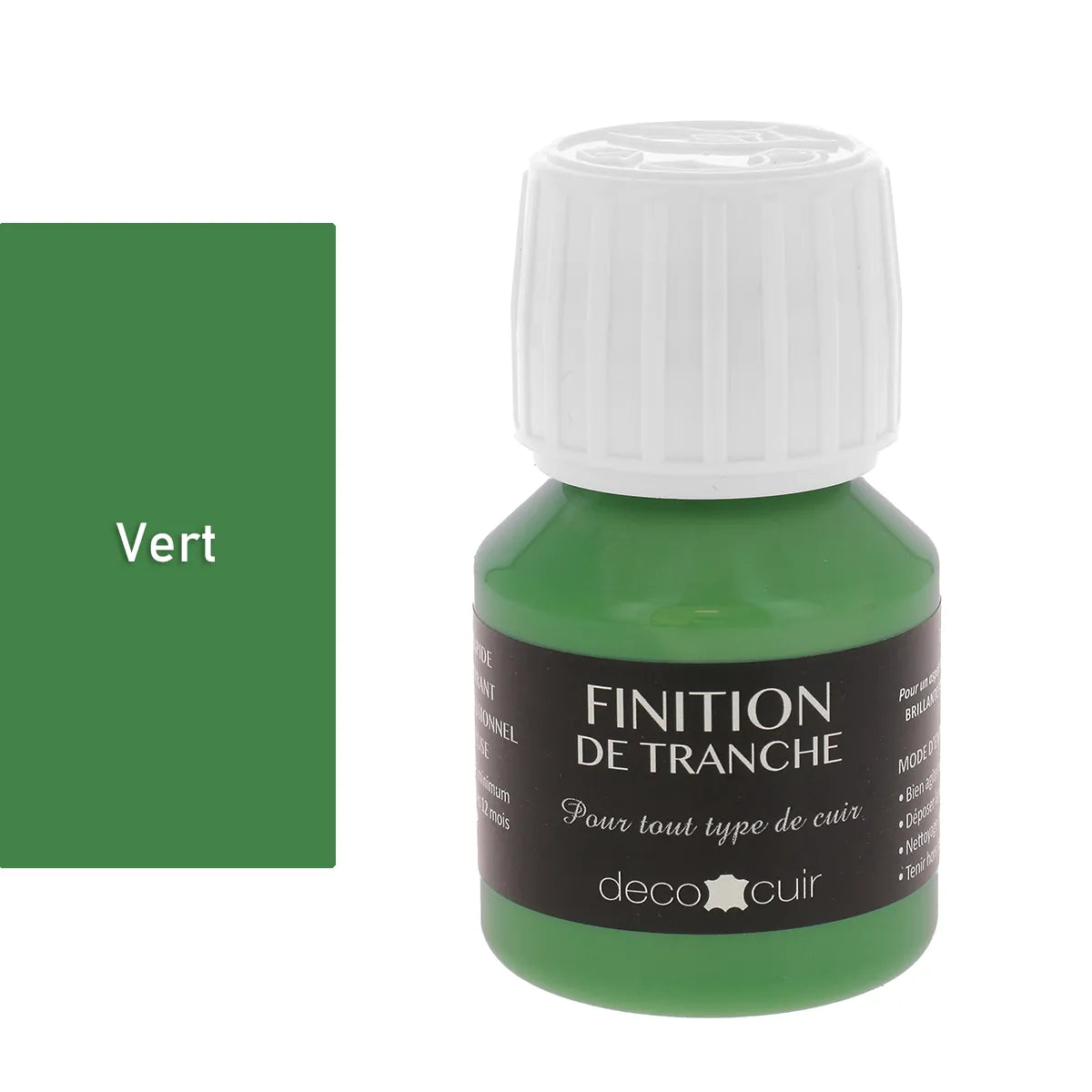 teinture tranche cuir vert - Deco Cuir - 60 ml