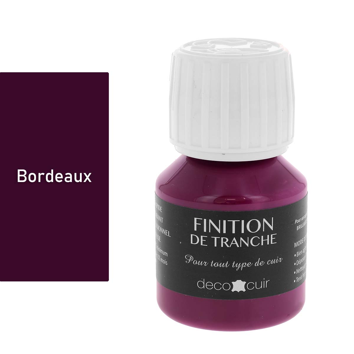 Finition de tranche MATE - Deco Cuir - 60ml - Bordeaux