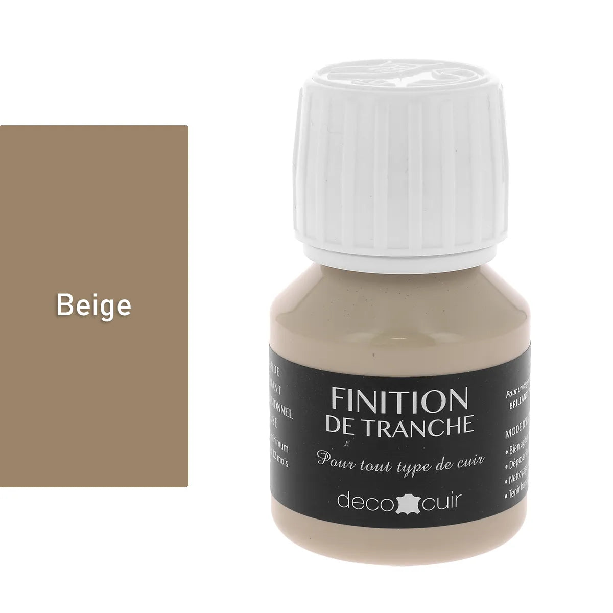 Teinture tranche cuir Beige - Deco Cuir - 60 ml