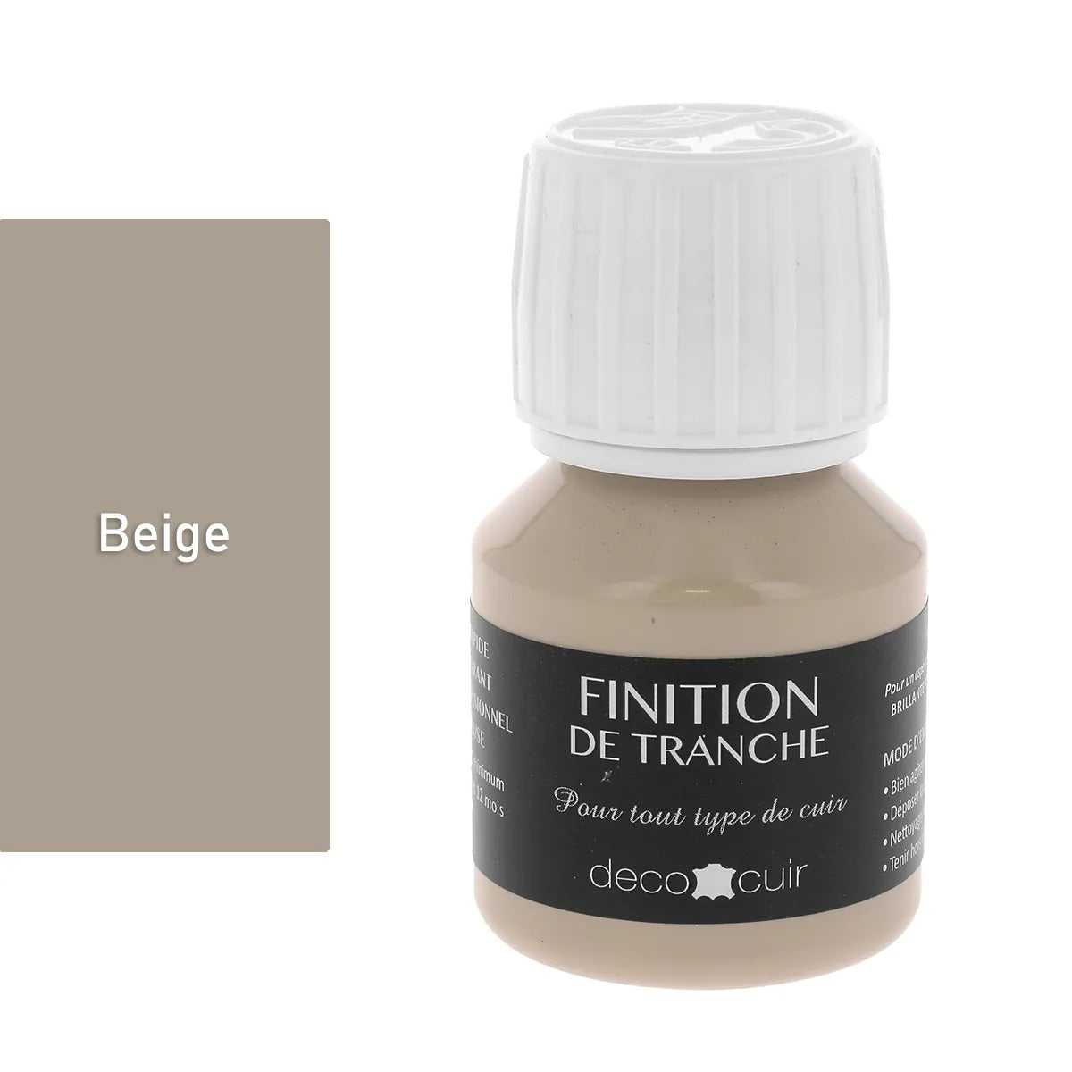 Teinture tranche cuir Beige - Deco Cuir - 60 ml