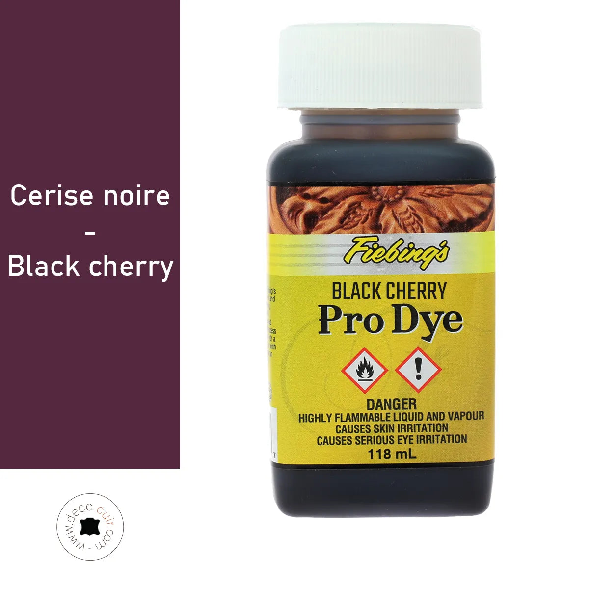 Teinture pour cuir à l'huile - Fiebing's Pro Dye - CERISE NOIRE / BLACK CHERRY