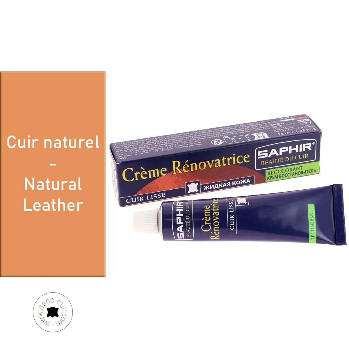 Saphir crème rénovatrice Cuir naturel