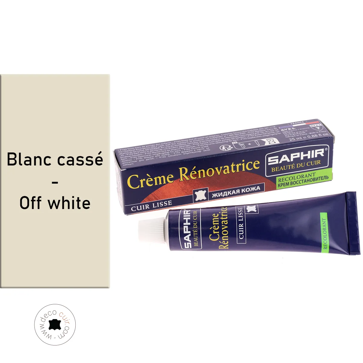 Saphir crème rénovatrice Blanc cassé