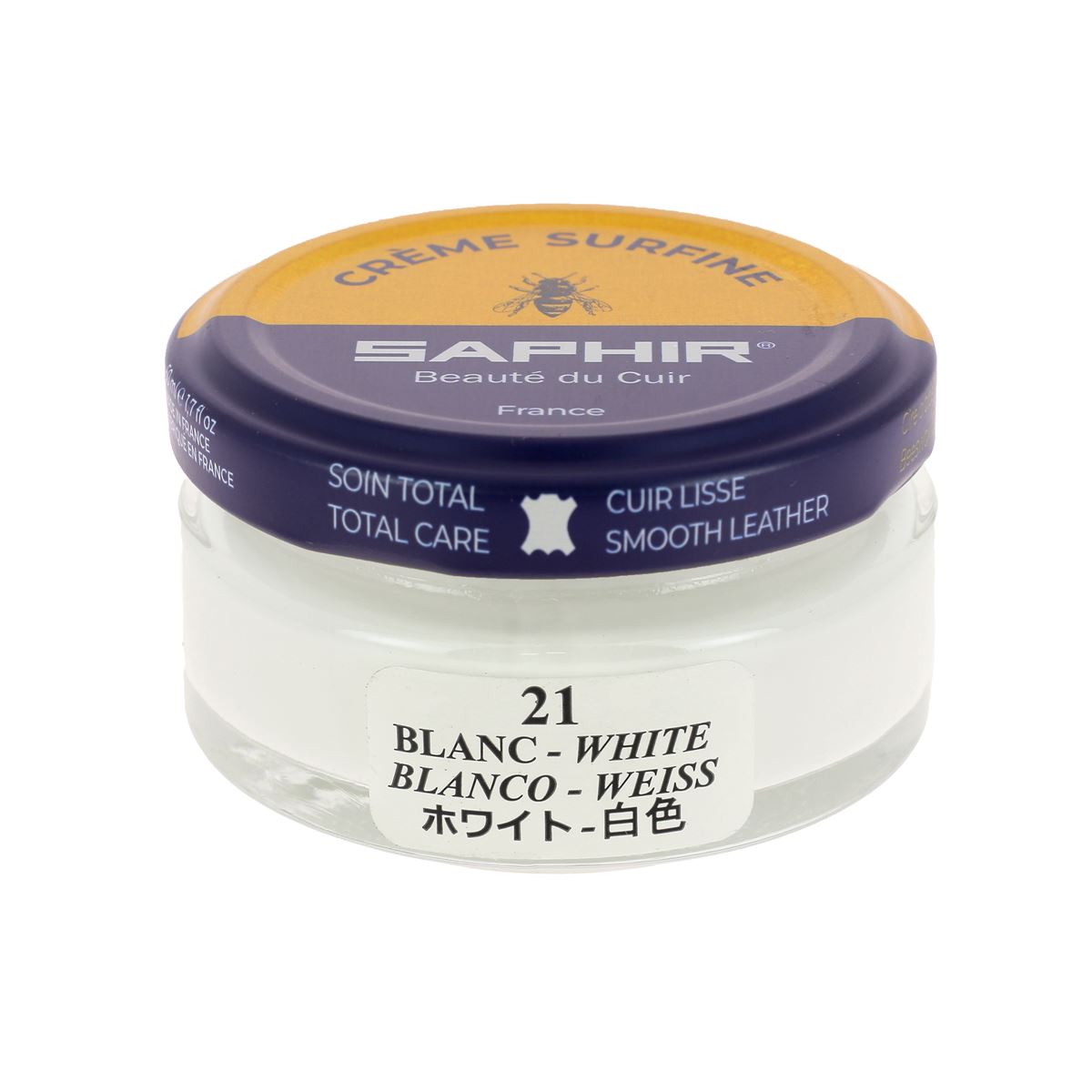 Crème Surfine Saphir - Entretien du cuir - Blanc