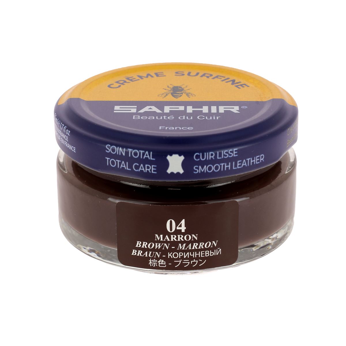 Crème Surfine Saphir - Entretien du cuir - Marron