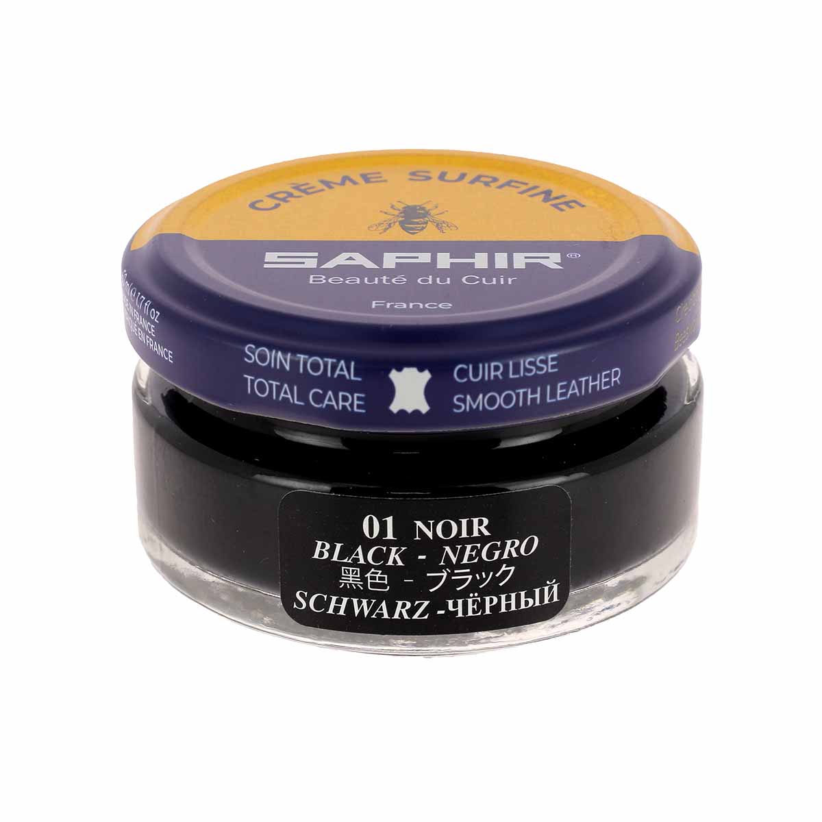 Crème Surfine Saphir - Entretien du cuir - Noir