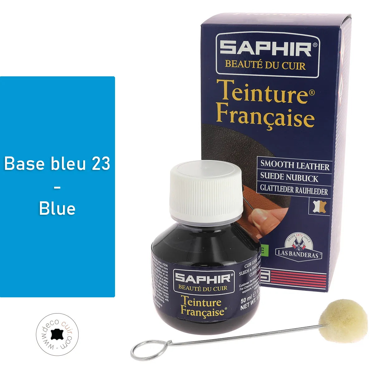 Saphir Teinture Française cuir - Base bleu