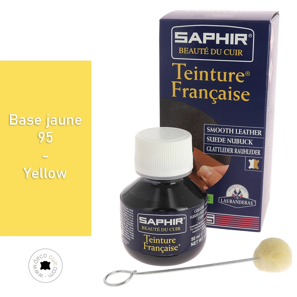 Saphir Teinture Française cuir - Base jaune