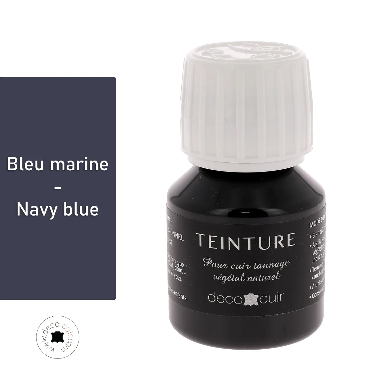 Teinture cuir - 60ml Deco Cuir - BLEU MARINE