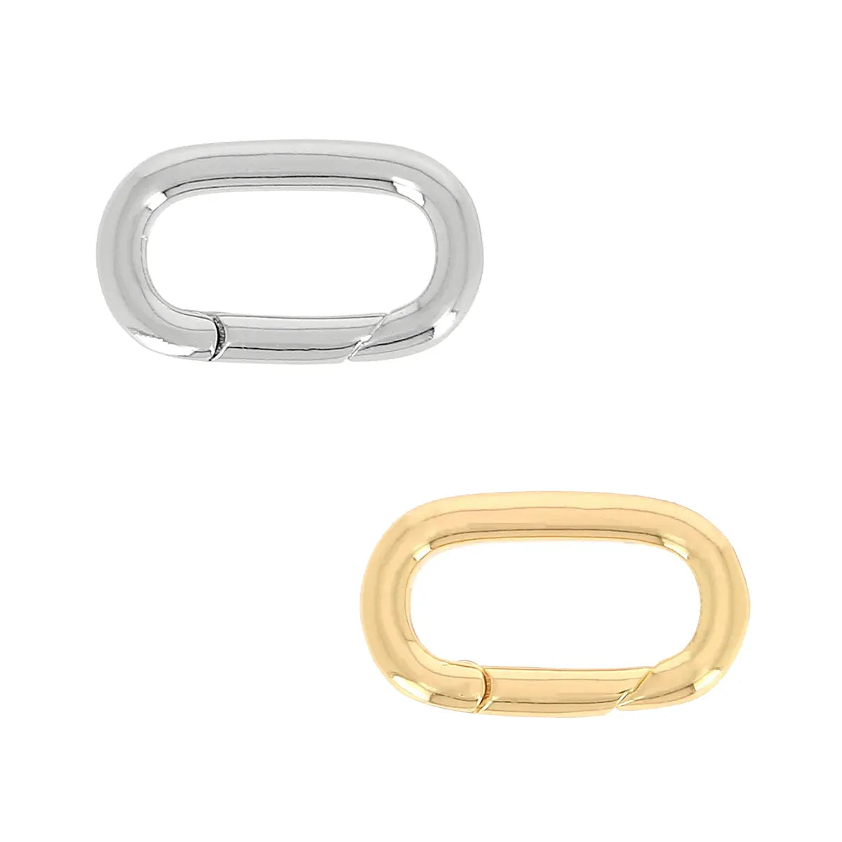 Mini mousqueton ovale en laiton 7 x 16 mm