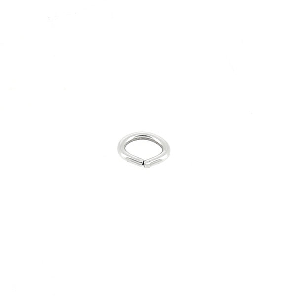 Lot de 10 anneaux ouverts pour bijoux en laiton - Ovale - 2x3mm - Argent vieilli