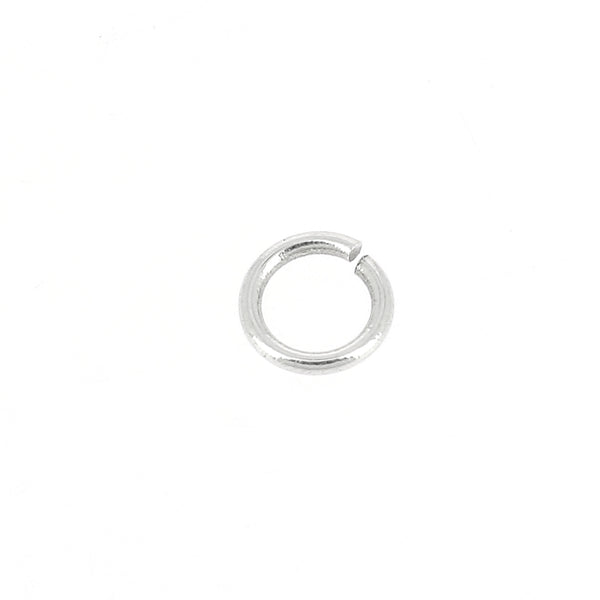 Lot de 10 anneaux ouverts pour bijoux en laiton - Rond - 4,5mm - Argent vieilli