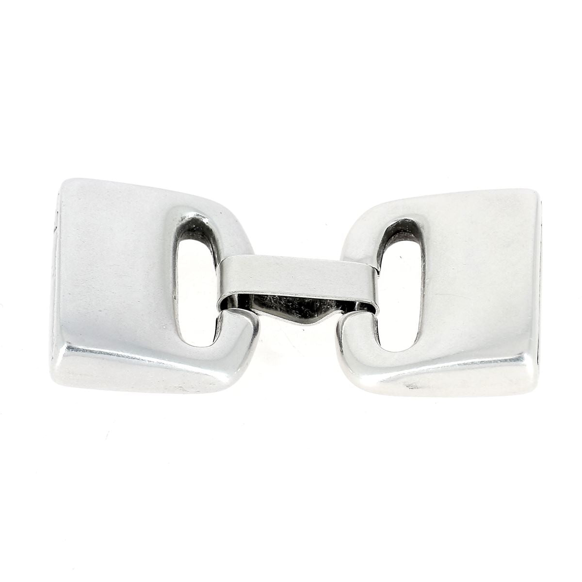 Fermoir bijou - ALEX - Lacet plat 20mm - ARGENT VIEILLI - Deco Cuir