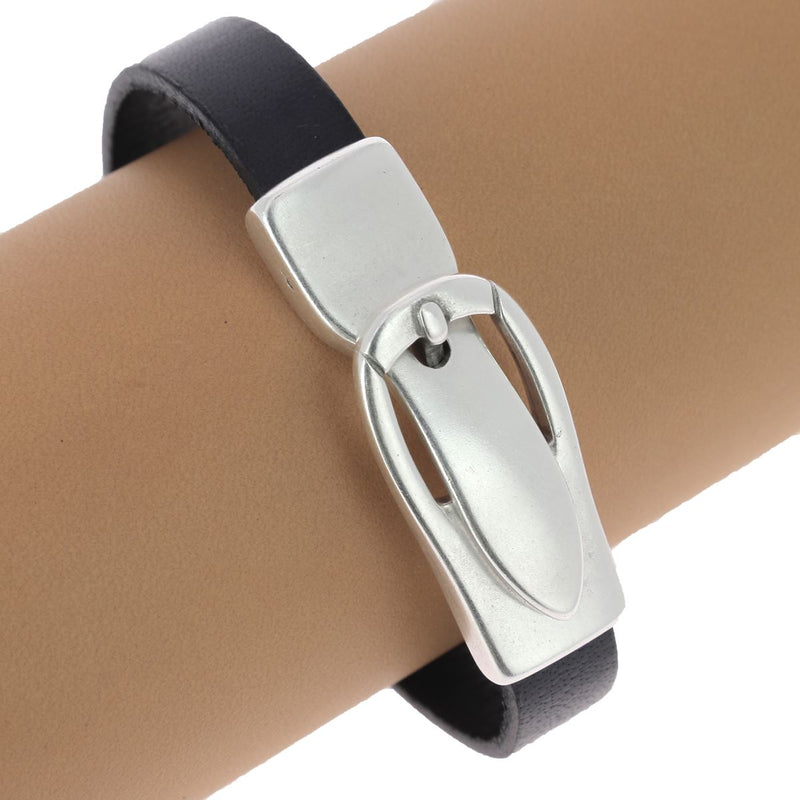 Bracelet en cuir - Lanière 10mm avec fermoir magnétique imitation ceinture