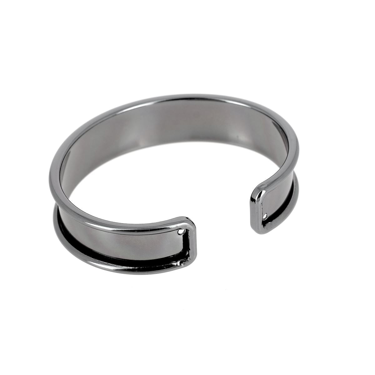Bracelet manchette en laiton de 10mm avec motif de canon de fusil, accessoire de mode élégant et moderne.