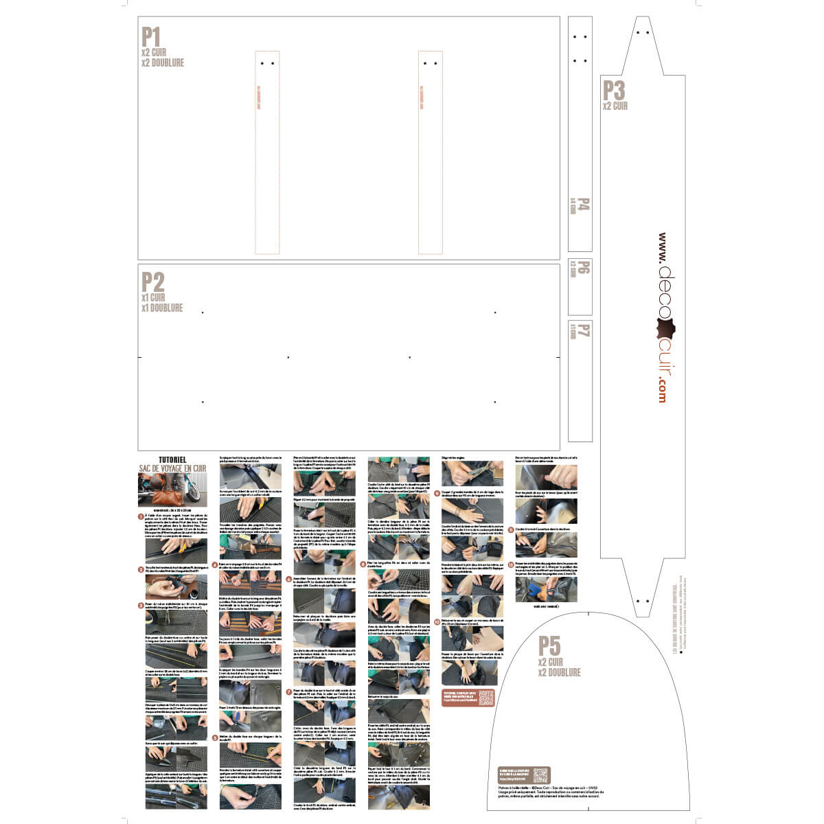 Patron Sac de voyage en cuir Deco Cuir - Main Image