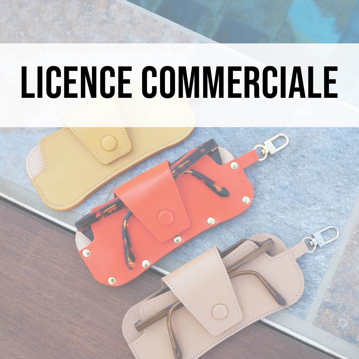 Patron étui à lunettes en cuir Deco Cuir Version PDF avec licence commerciale