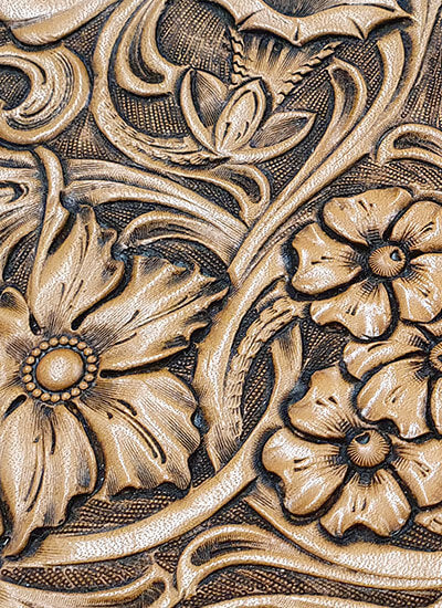 repoussage du cuir cuir