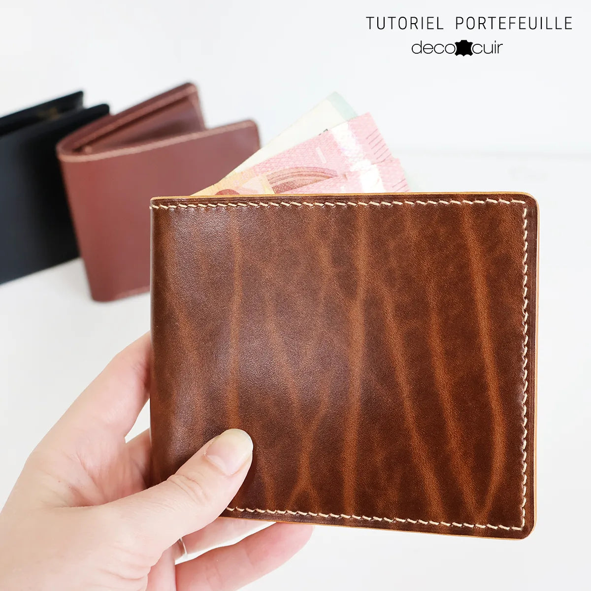 tutoriel portefeuille cuir