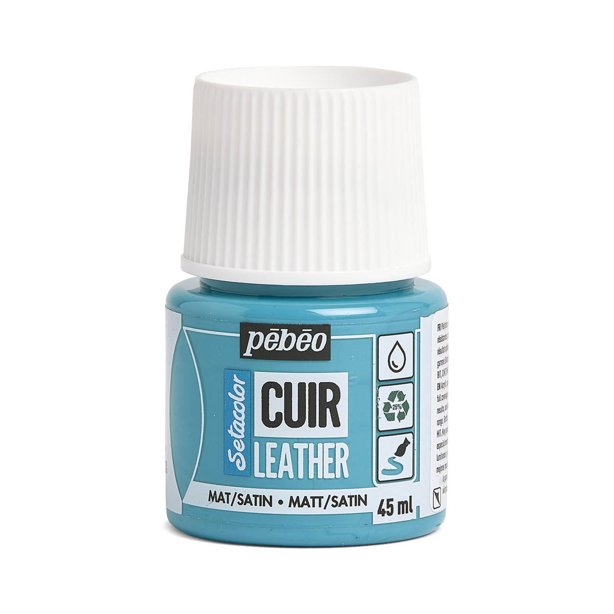 Peinture cuir Setacolor Mat Satin BLEU TURQUOISE Pbo | Deco Cuir